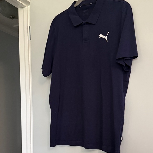 Puma Men's Dark Blue Polo Shirt - Picture 1 of 4